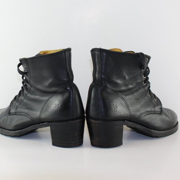 Frye Lace Up Ankle Leather Boots Womens (US 8) - Picture 7 of 10